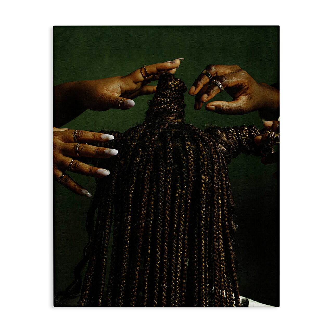 Stupell Industries Women Braiding Hair Canvas Wall Art Design by Oladimeji Odunsi